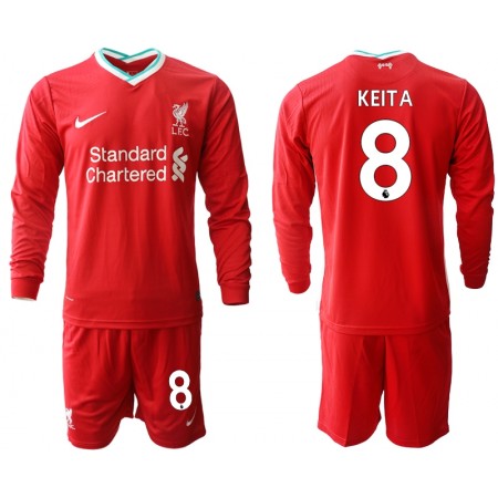 Camisetas Liverpool Naby Keita 8 Niños Primera Equipacion 2020/2021 Manga Larga